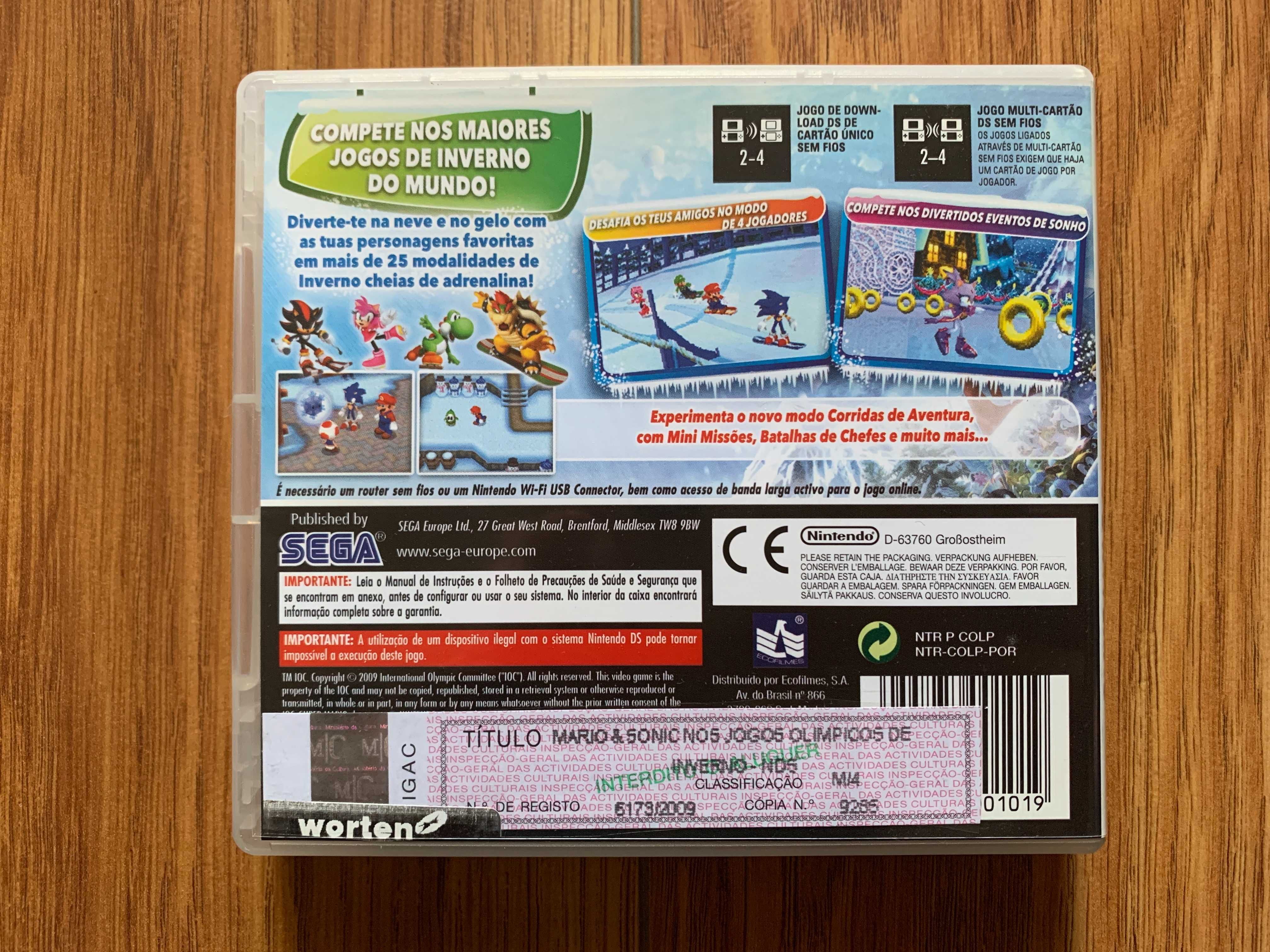 Mario & Sonic nos Jogos Olímpicos de Inverno - Nintendo DS