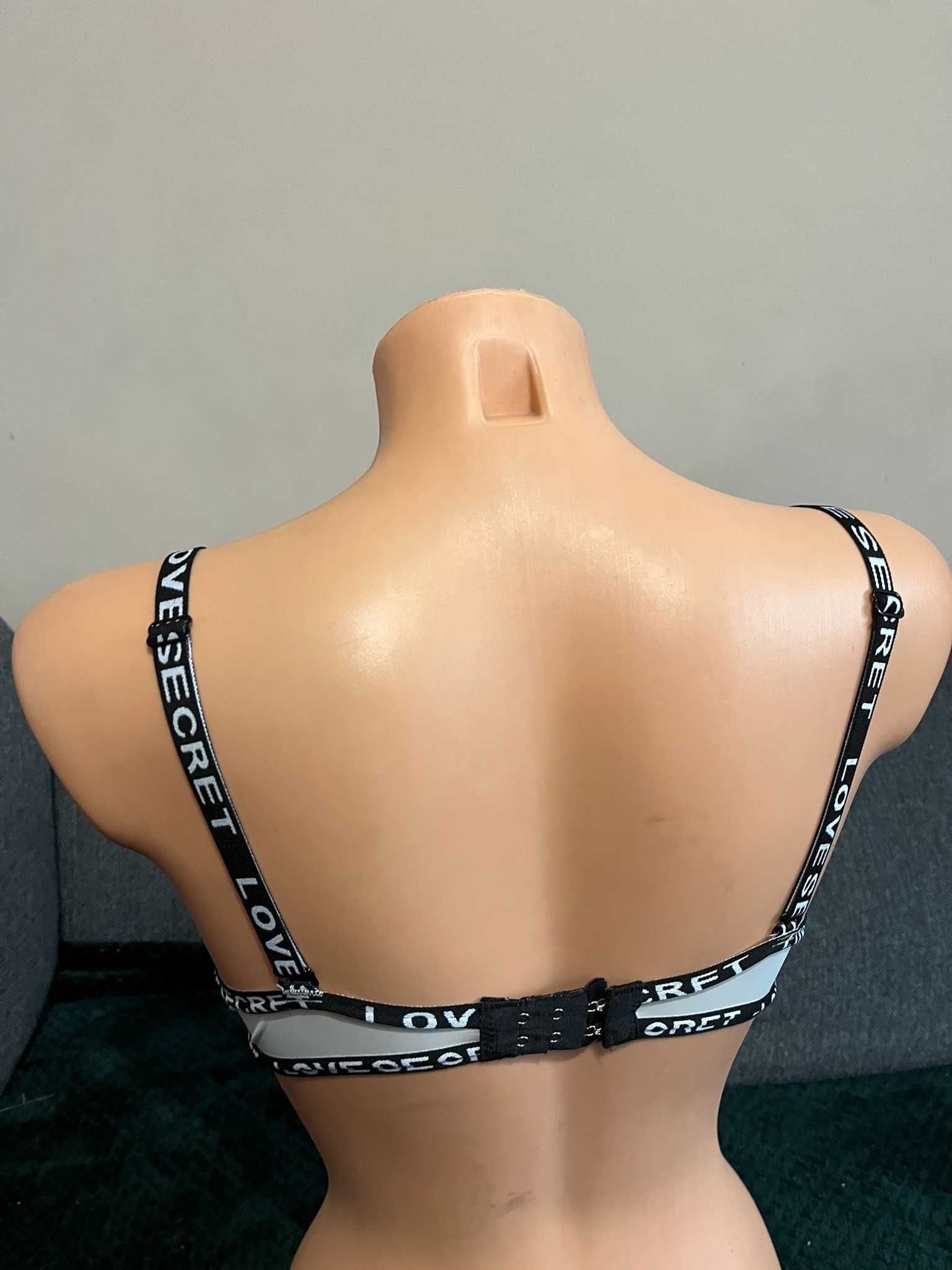 Biustonosz jasny 70A bezowy seksowny duzy push up paski