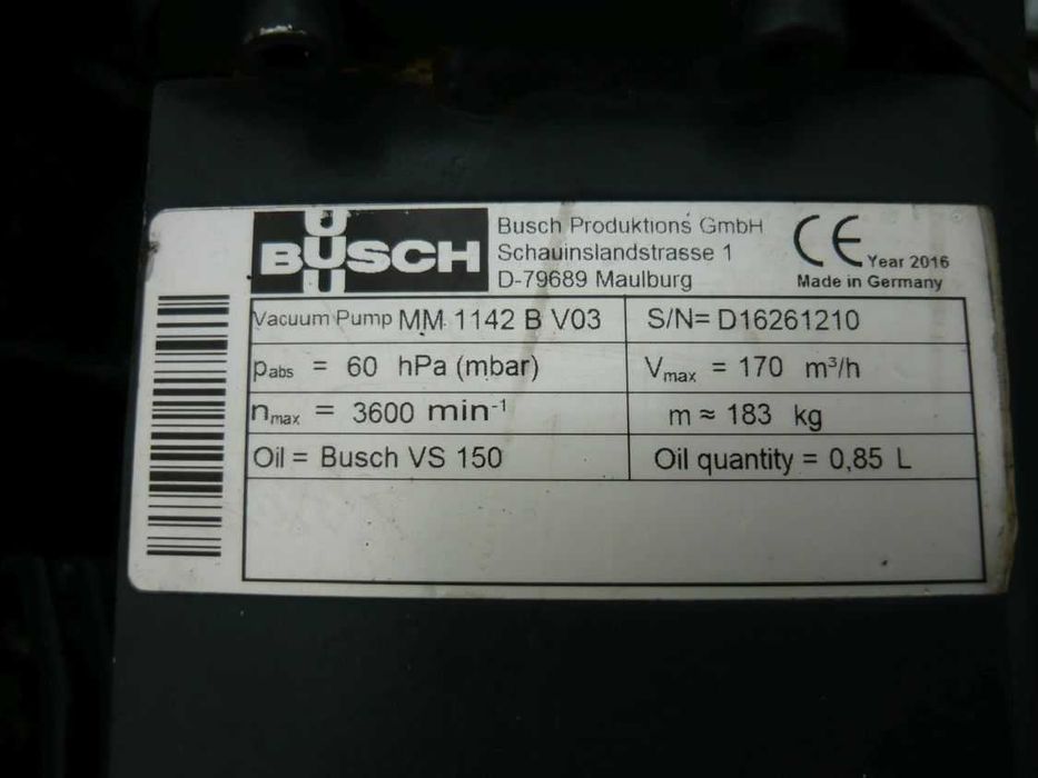 Pompa Próżniowa Busch Mink 1142 BV 170m3/h Becker MEC Vacum Kłowa
