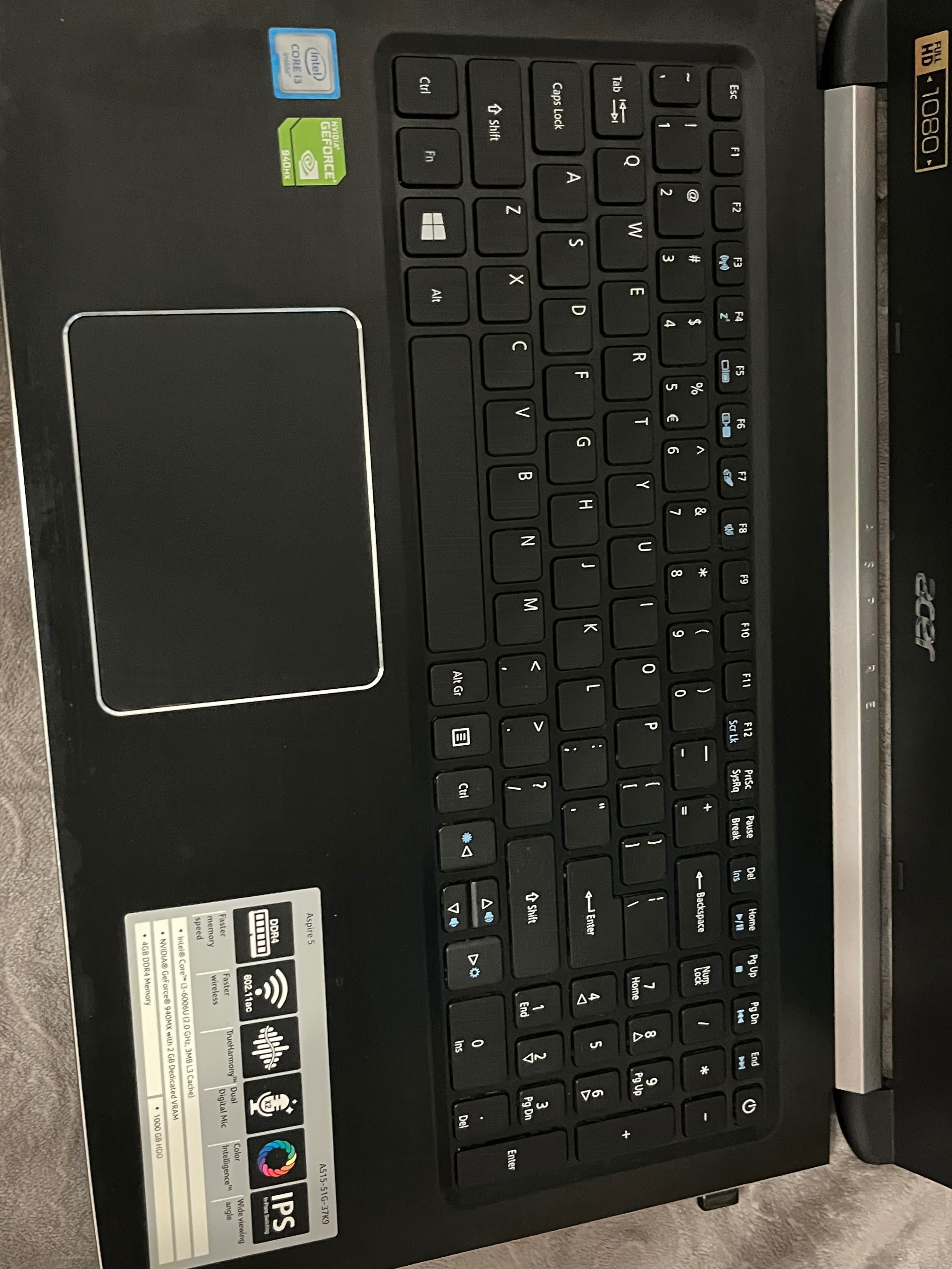 Laptop Acer Aspire 5 A515-51G-37K9. Laptop w stanie idealnym.