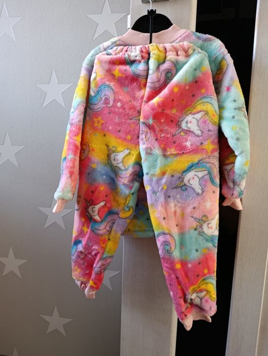 Дитяча махрова піжама для дівчаток єдиноріг юнікорн 86,92,98,104р