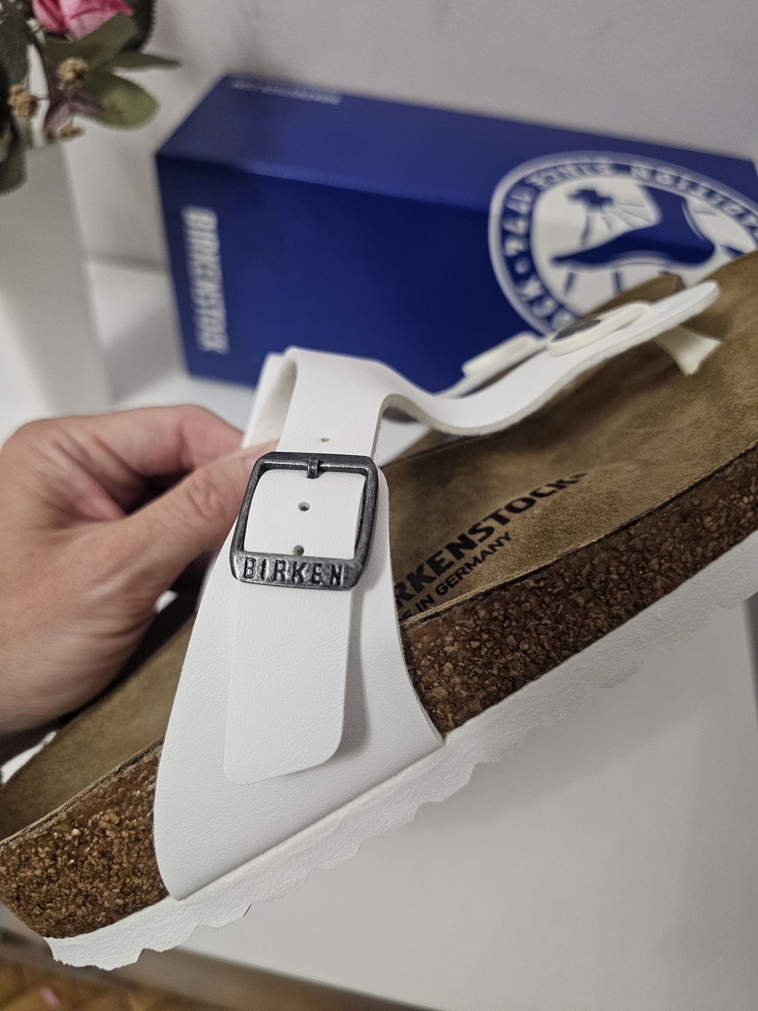 Birkenstock Gizeh japonki białe 37 regular fit