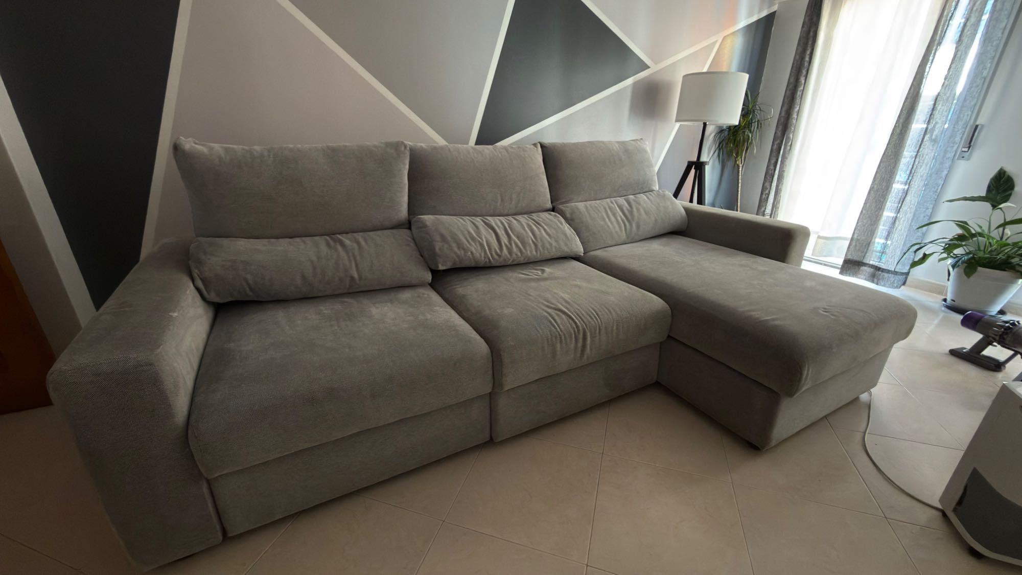 Sofá 3 lugares c/chaise longue (ESKILSTUNA - IKEA)