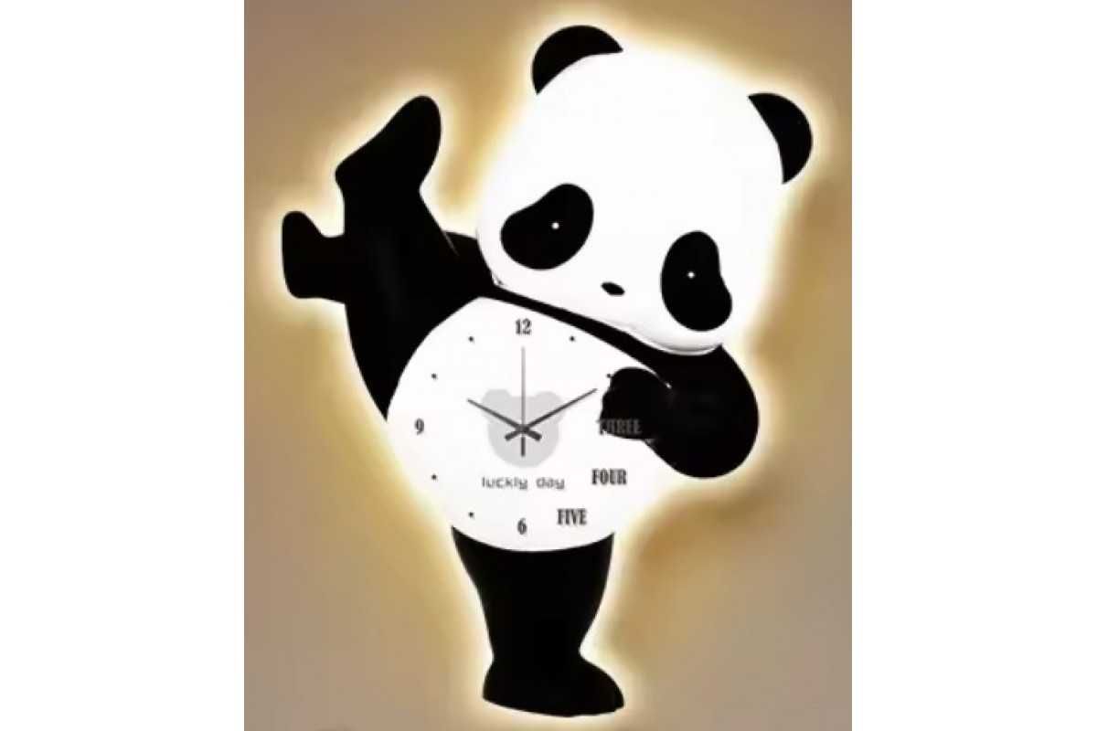Часы настенные Панда с LED подсветкой