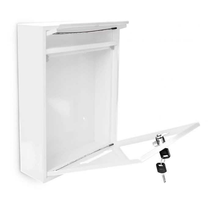 Skrzynka na listy 35 cm stalowa Biała