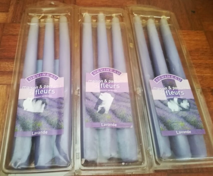 Pack de 3 velas lavanda (Novo).