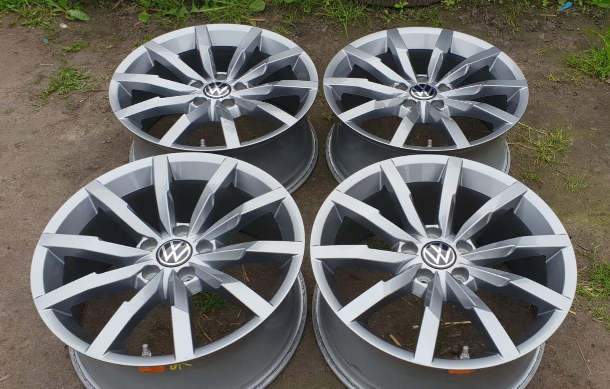 Alufelgi 18" Volkswagen 5x112 Monterey grafitowe oryginalne + czujniki