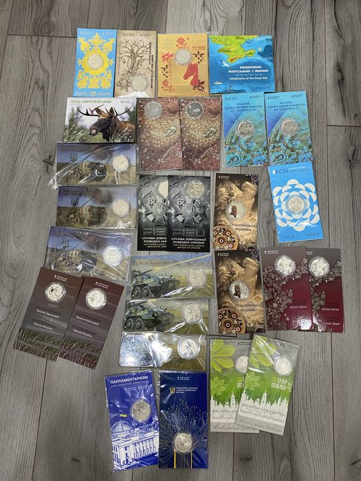 Розпродаж колекції монет. Лось, Буцефал, Богдана, Рік коня, Лелека