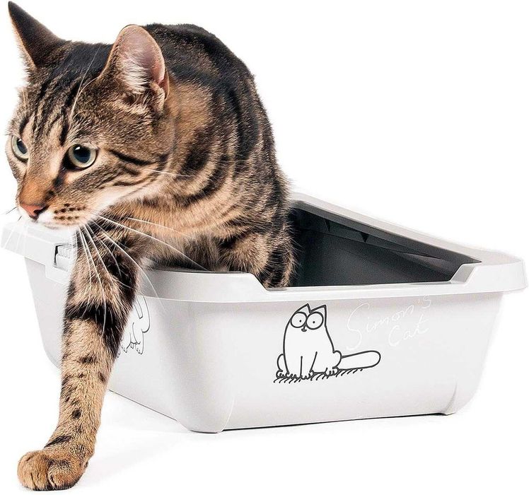 лоток котячий туалет Simon's Cat 51756, 43 см x 32 см x 13 см, сірий