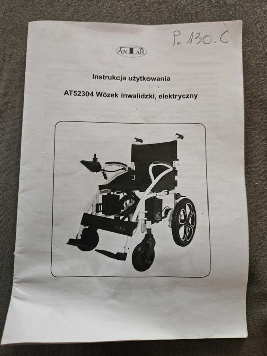 Wózek elektryczny inwalidzki Antar AT52304+ gratis balkonik/chodzik