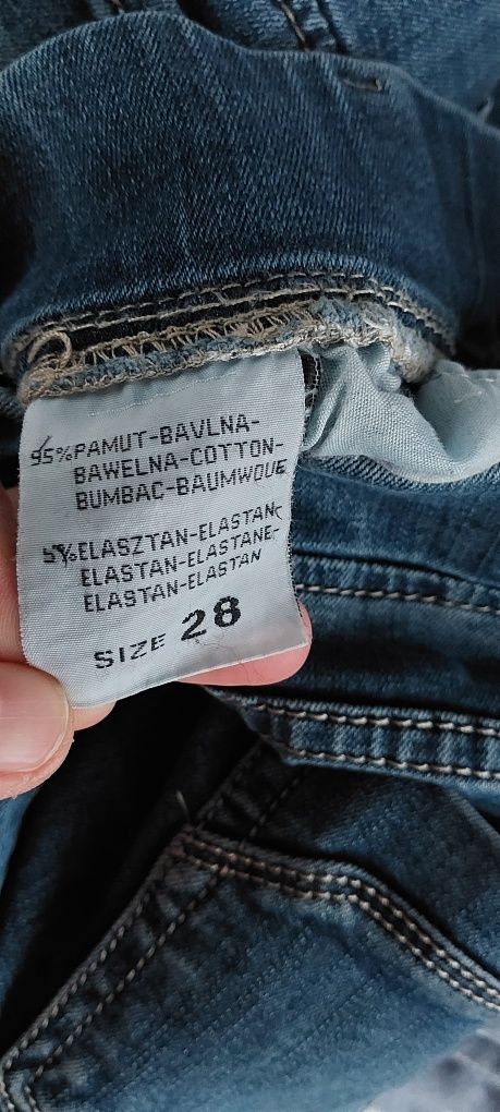Spodnie jeansowe dżinsowe dziny rurki na gumie S  M R-ping