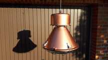 Lampa przemysłowa PRL miedziana LOFT