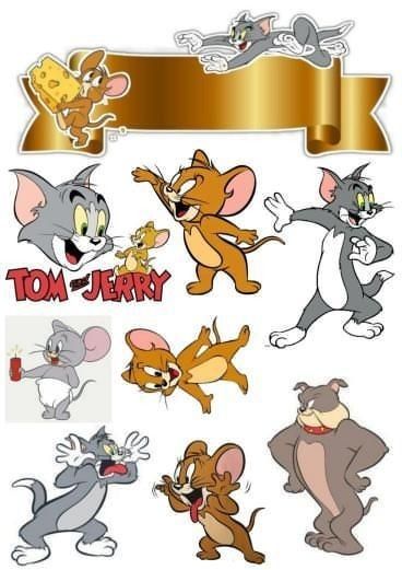 Wydruk jadalny cukrowy waflowy A4 Włoski papier Tom i Jerry