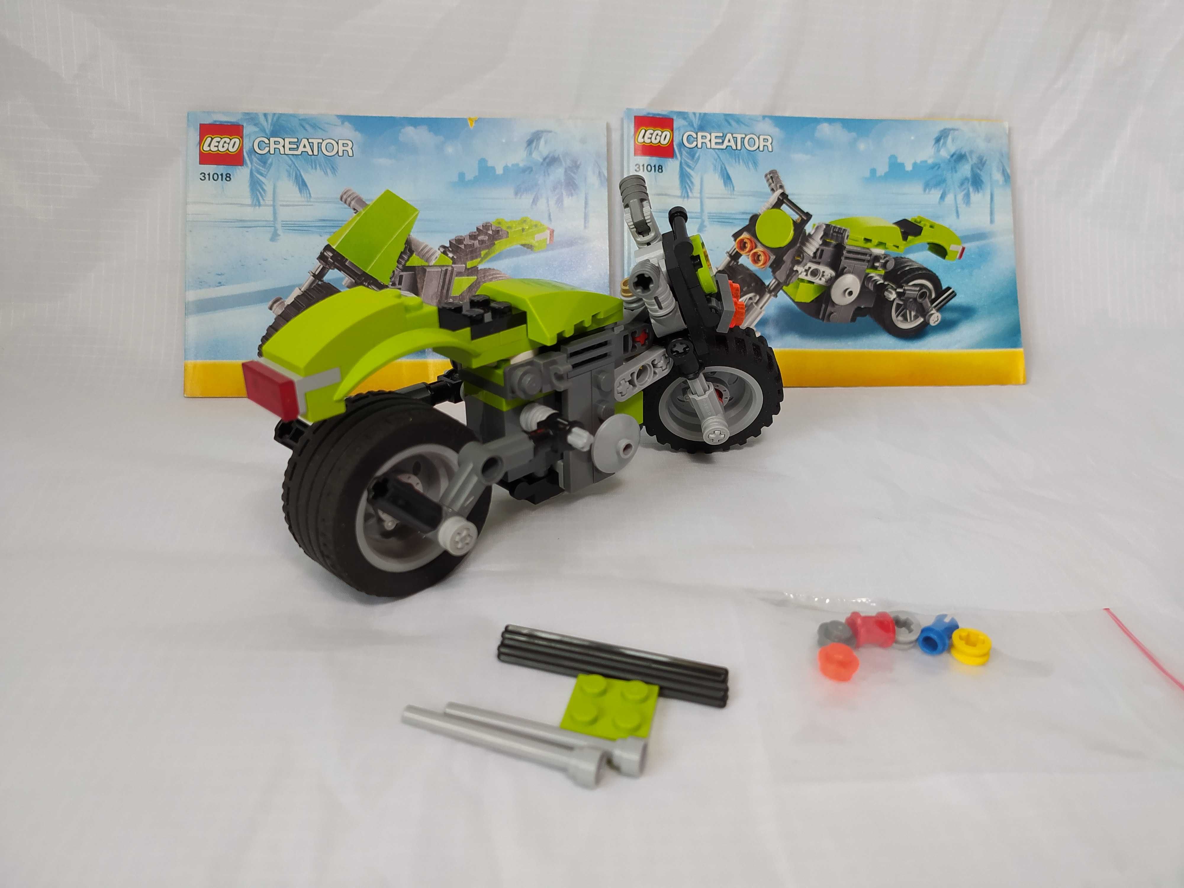 Kompletny i oryginalny zestaw LEGO 31018 Creator 3w1 Motocykle