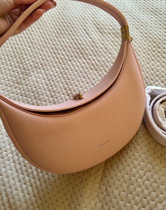 Сумка жіноча, колір пудра, зерниста екошкіра, дуже якісна