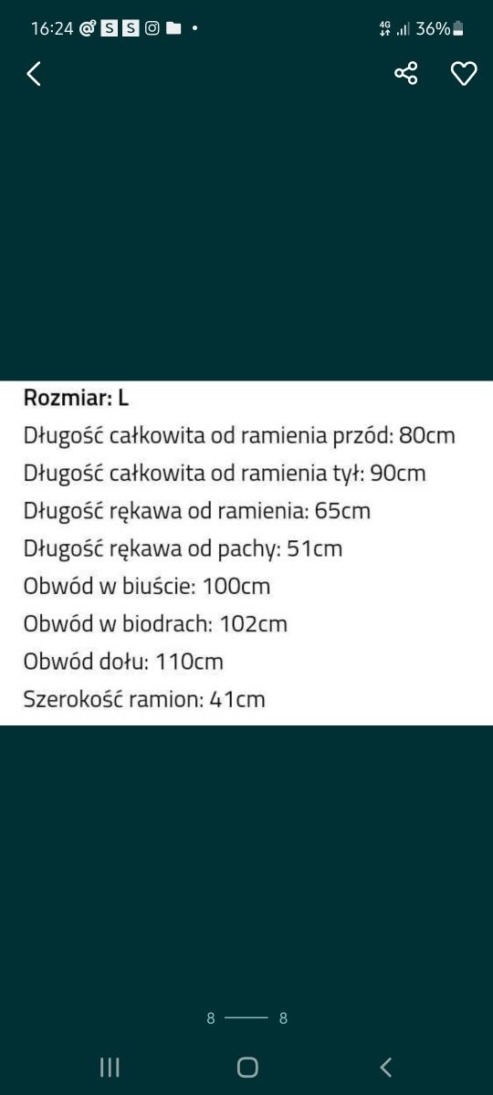 Kurtka rozmiar L parka