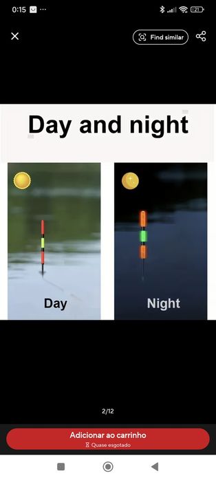 Boia pesca led recarregável