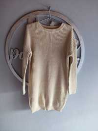 Długi sweter sukienka sweterkowa s 36