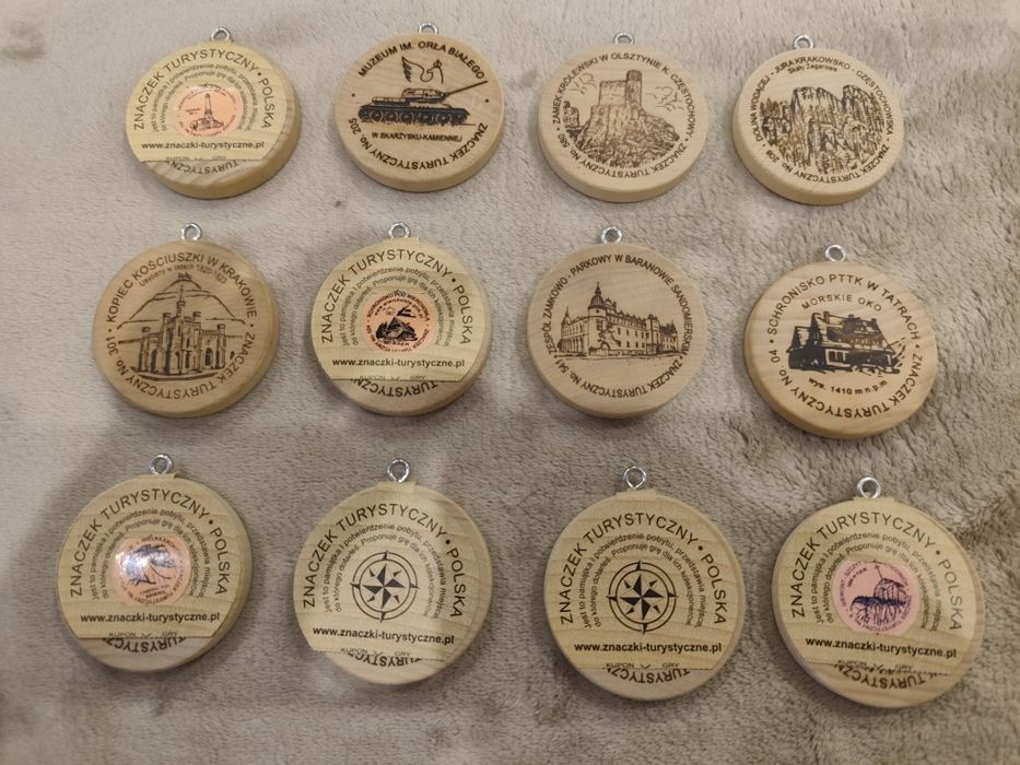 znaczki znaczek turystyczne turystyczny zestaw kolekcja