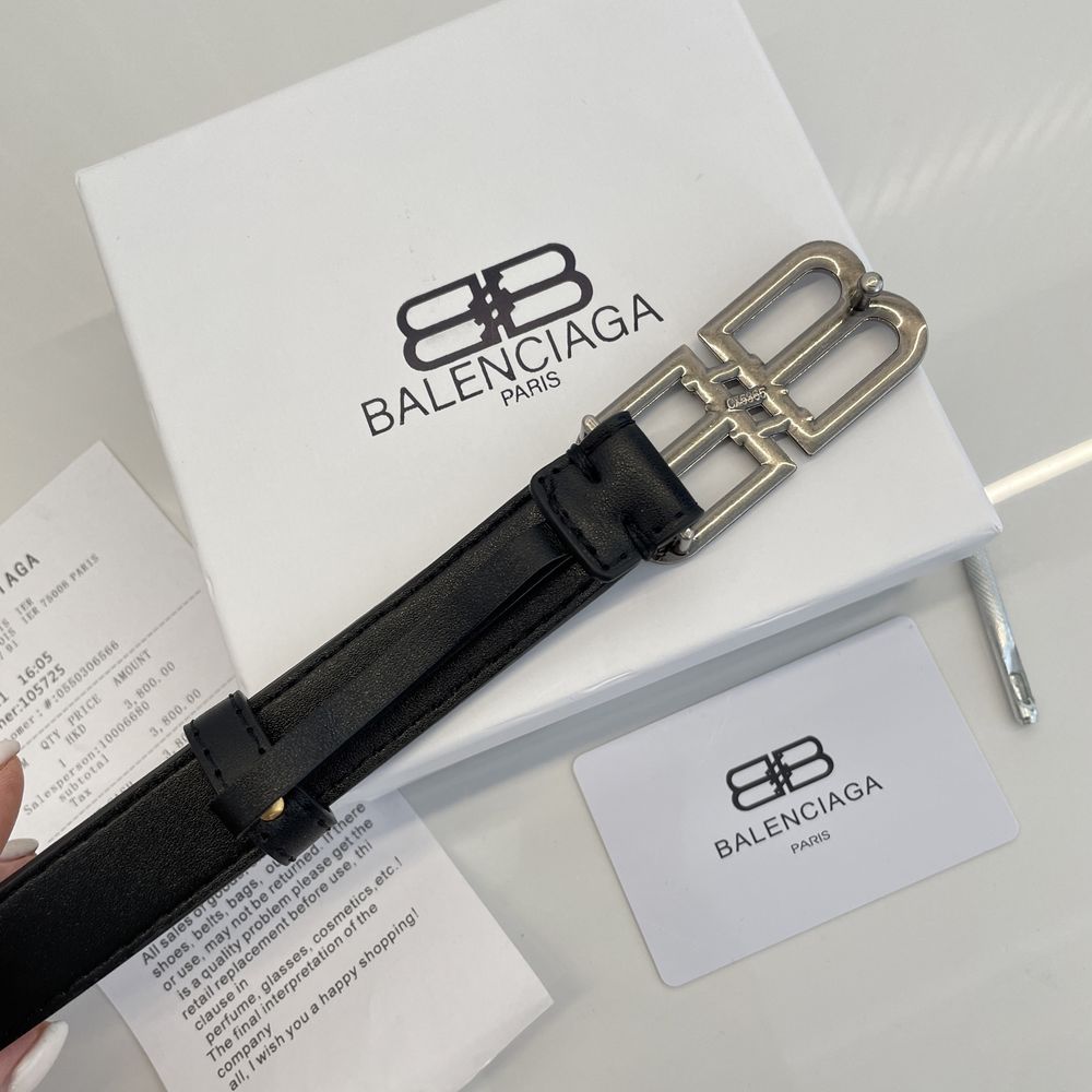 Ремень Balenciaga BB Signature Баленсиага Баленсіага золото та срібло