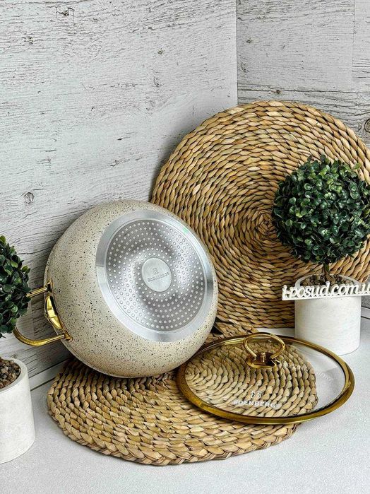 Набір каструль Edenberg 6 предметів з мармуровим антипригарним покритт