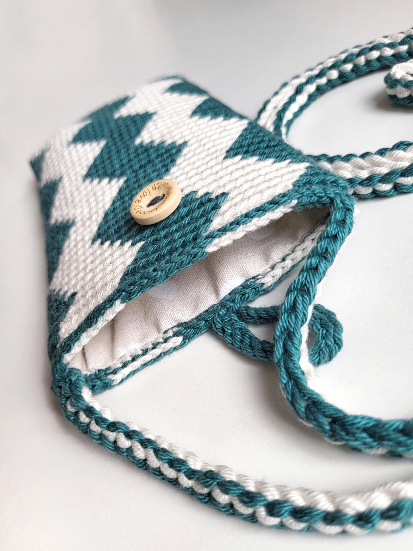 Torebka na telefon Fala morska. Saszetka. Etui. Handmade