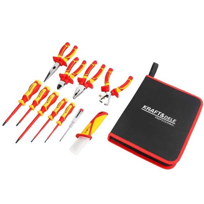 KRAFT&DELE Zestaw Narzędzi Izolowanych Wykrętaki Szczypce 11el KD5970