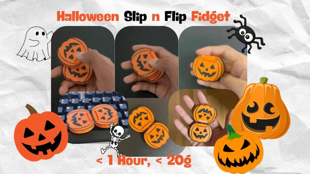 Brinquedo Fidget Halloween Abóbora