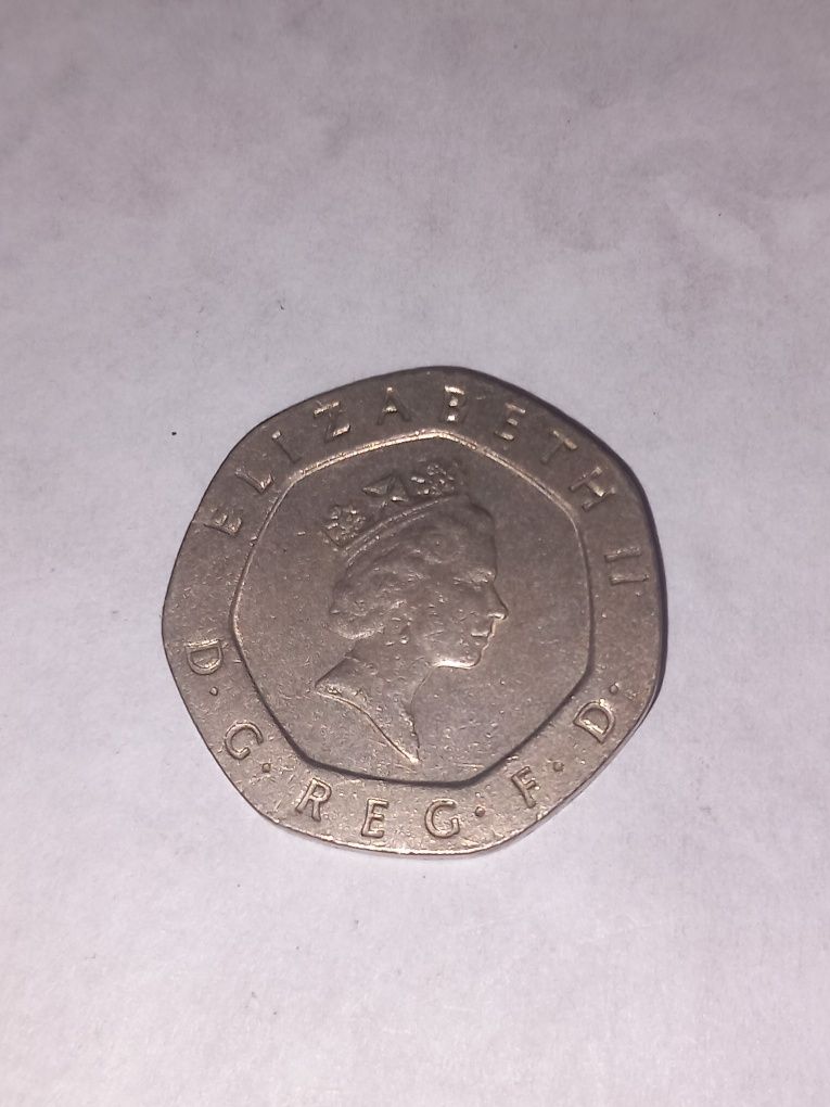 Moeda twenty pence 1982 e 1989