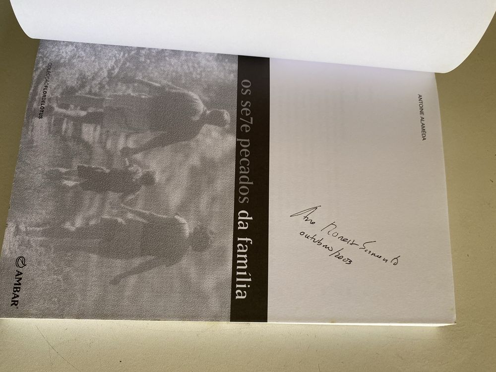 livro "os sete pecados da família" de Antoine Alaméda