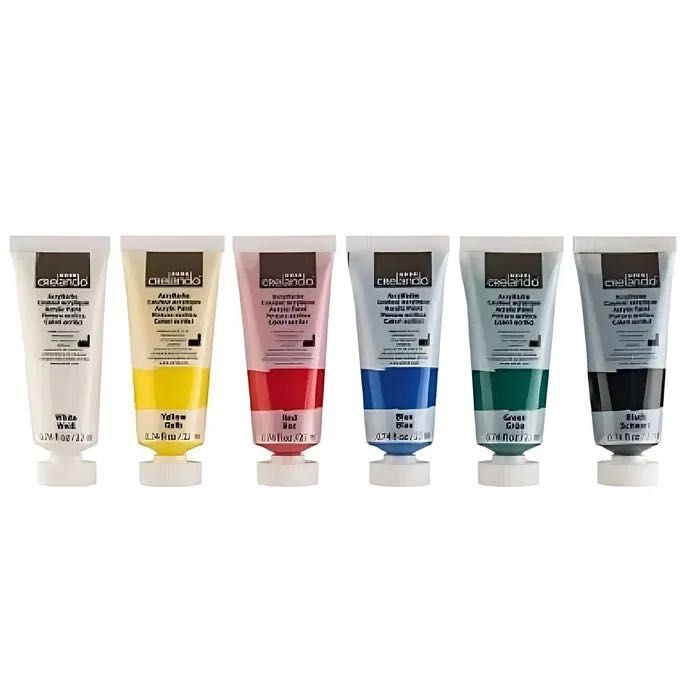 Farby akrylowe CRELANDO - zestaw 6 sztuk 22 ml