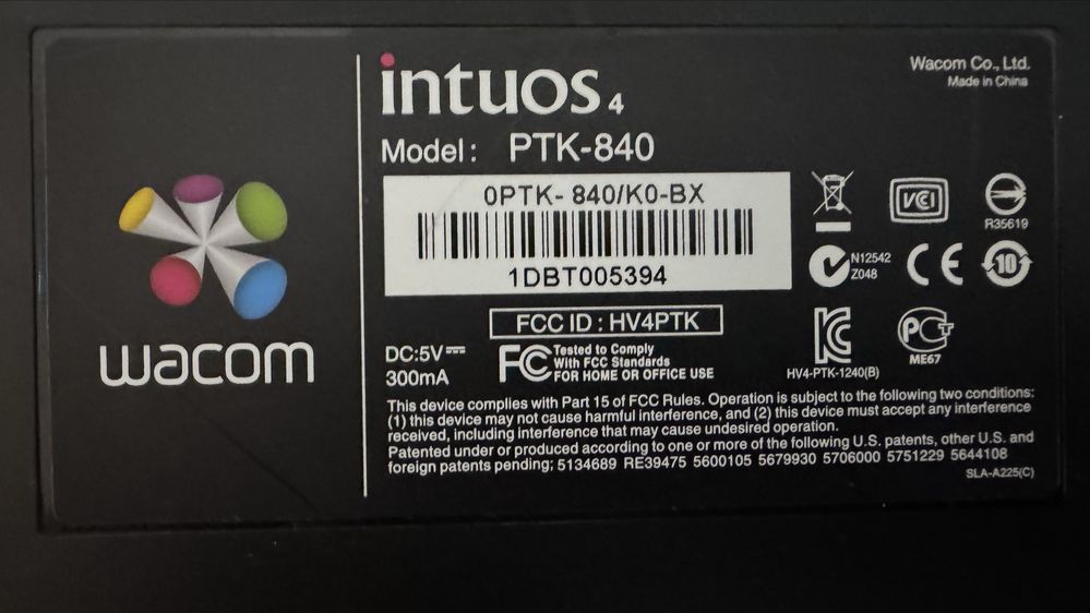 Tablet graficzny Wacom PTK-840