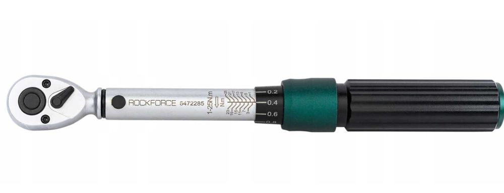 Динамометричний ключ Rockforce 1/4" 1-25 Нм 245 мм Калібрований