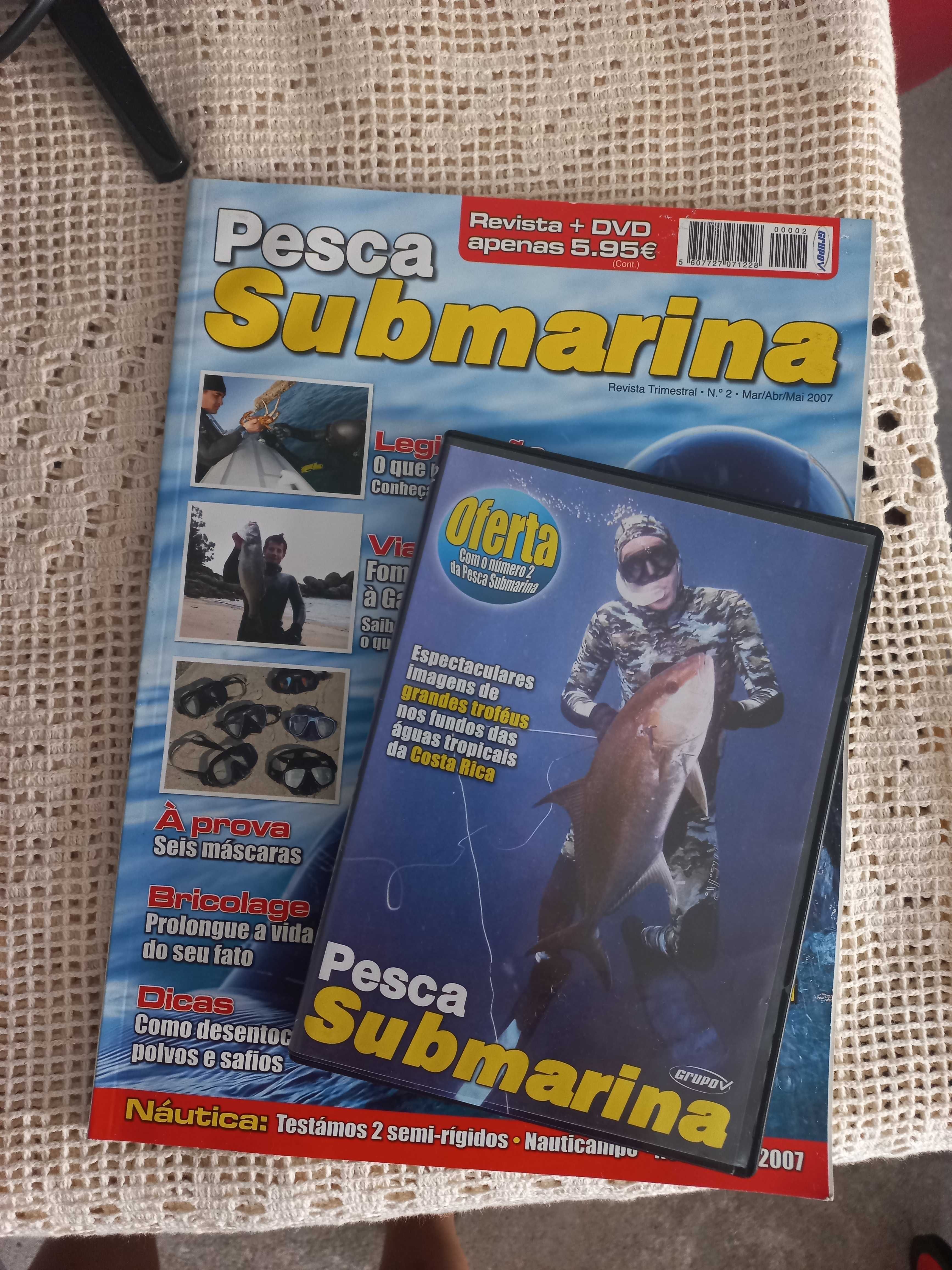 Dvds e revista pesca submarina