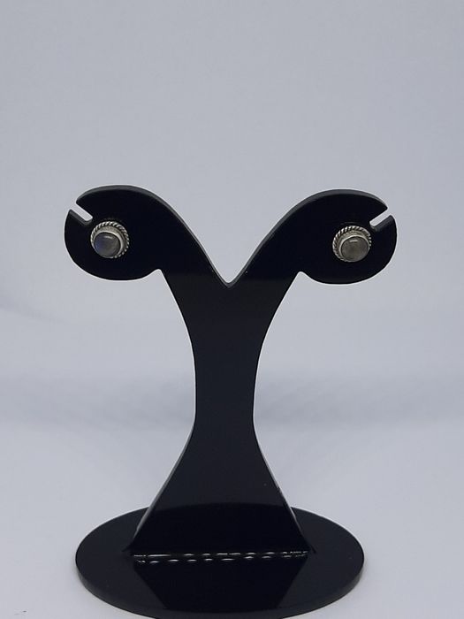 Kolczyki ze srebra, srebro 925 z labradorytem