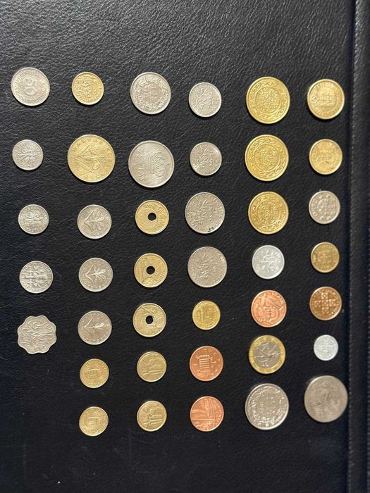 Conjunto de moedas de vários países