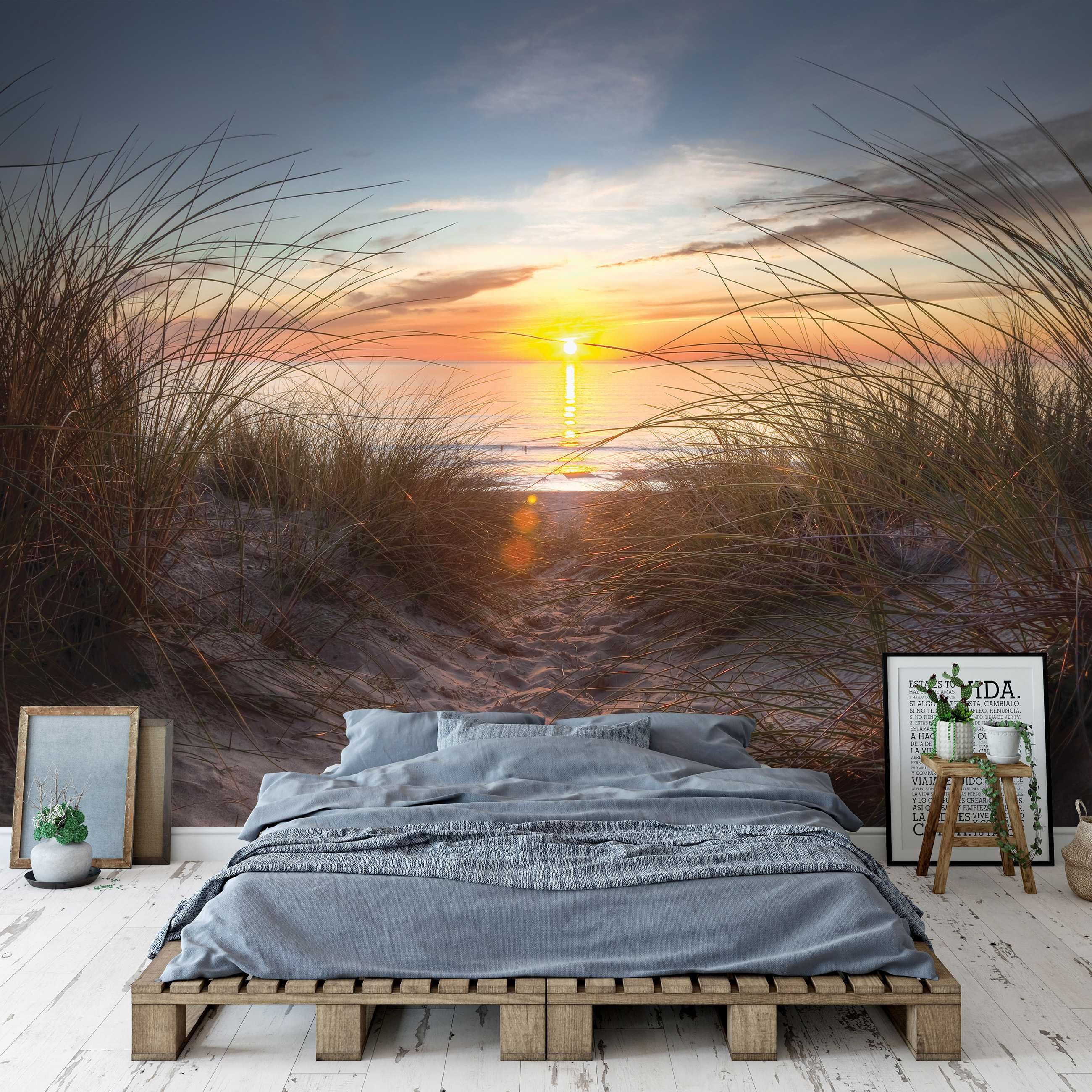 Fototapeta Słońce Morze Zachód Plaża Na Ścianę 3D Twój Rozmiar + KLEJ