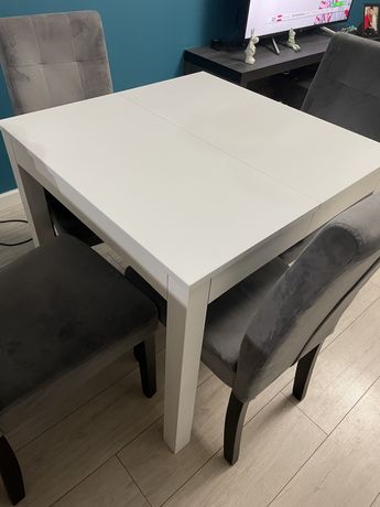 Stół biały 80x80 rozkładany