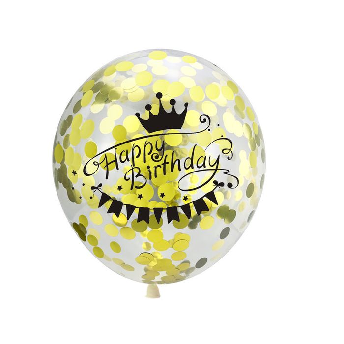 Oro Party Zestaw dekoracji urodzinowych na 40 urodziny konfetti