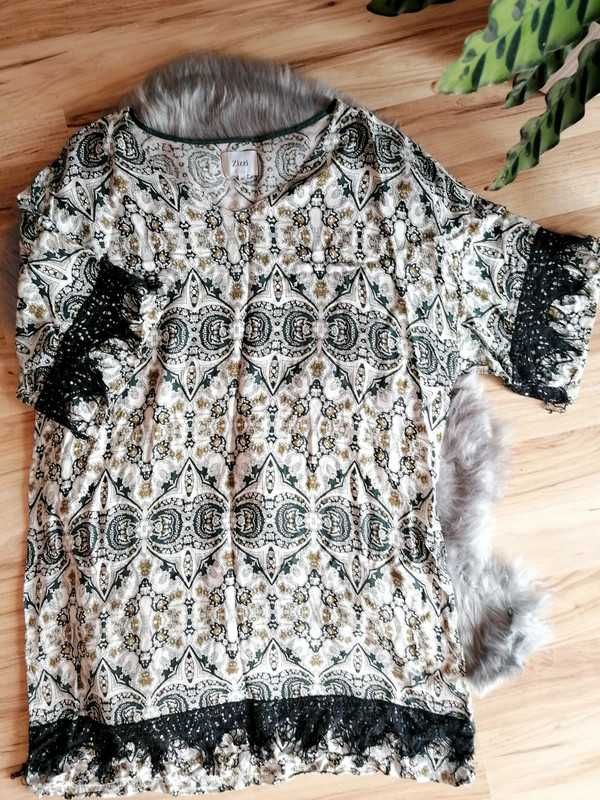 Śliczna sukienka Zizzi XL 42 oversize boho aztec 100 % Wiskoza