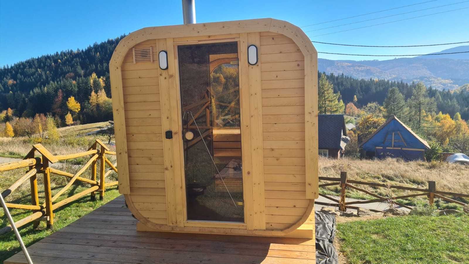 Sauna ogrodowa piec Harvia NOWA PRZEDSIONEK na zamówienie