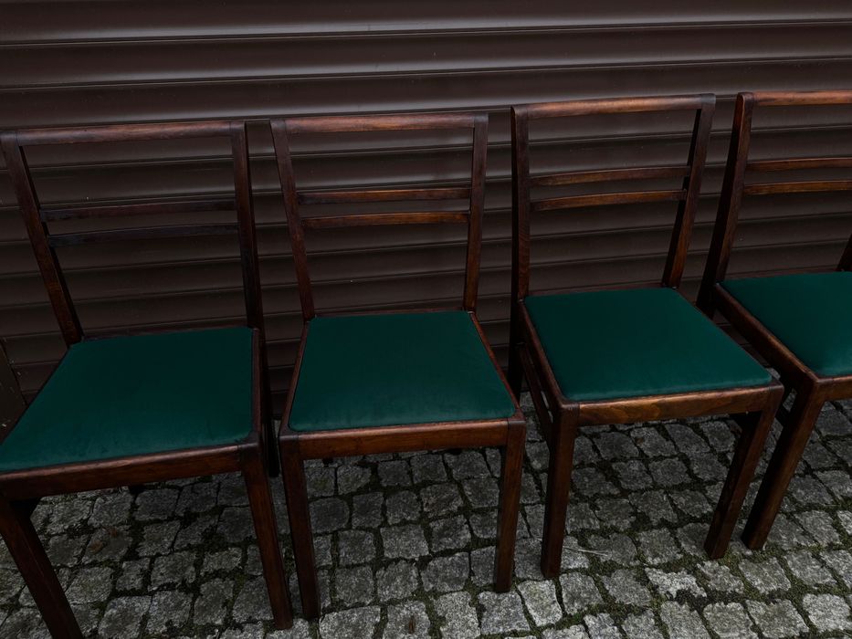 Krzesła PRL lata 50 w stylu ala Art Deco antyk 6 szt drewniane retro