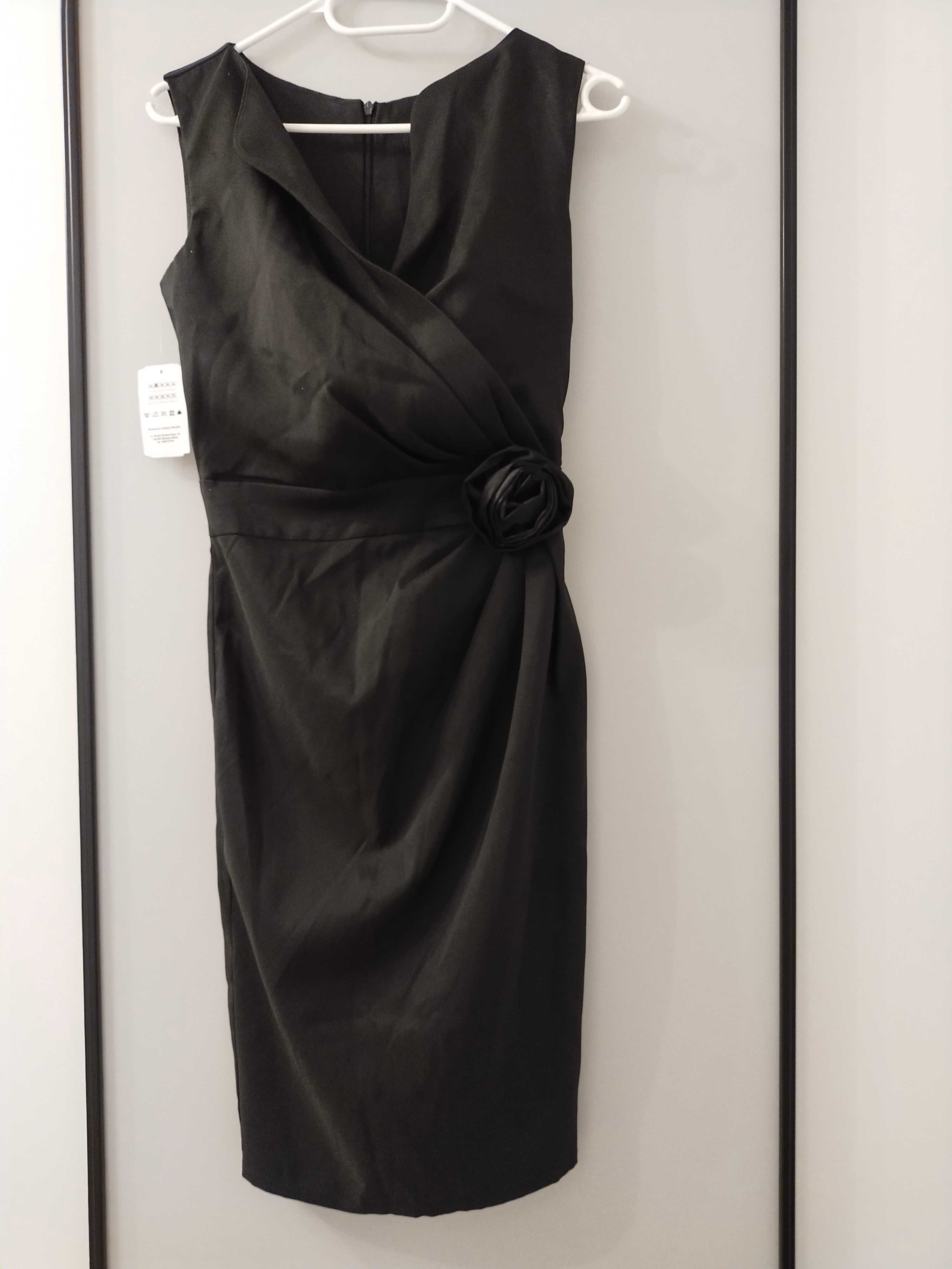 nowa elegancka czarna sukienka 34