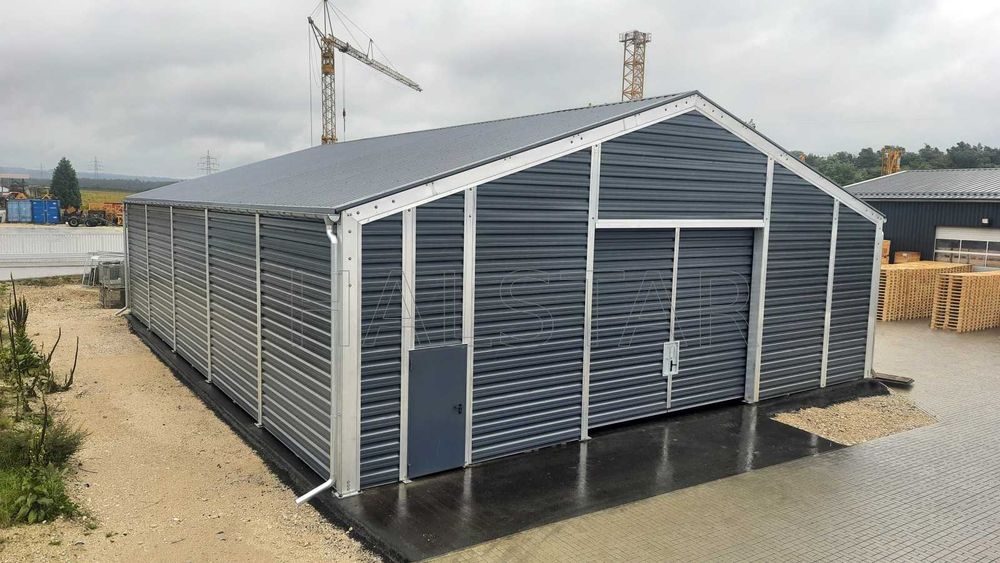 12x20x4m, Hala Stalowa Magazyn, Płyta Warstwowa PIR +Transport HALSTAR