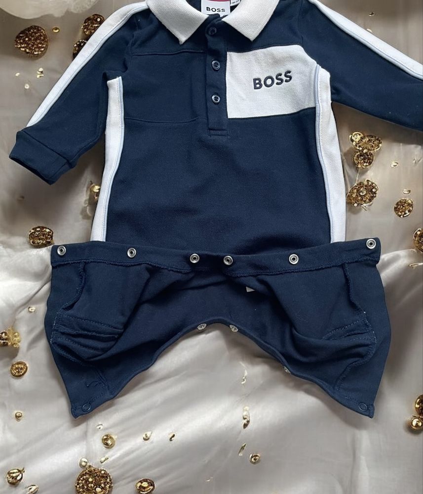 Бавовняний чоловічок, ромпер, комбінезон Hugo Boss на малюка 3 місяці