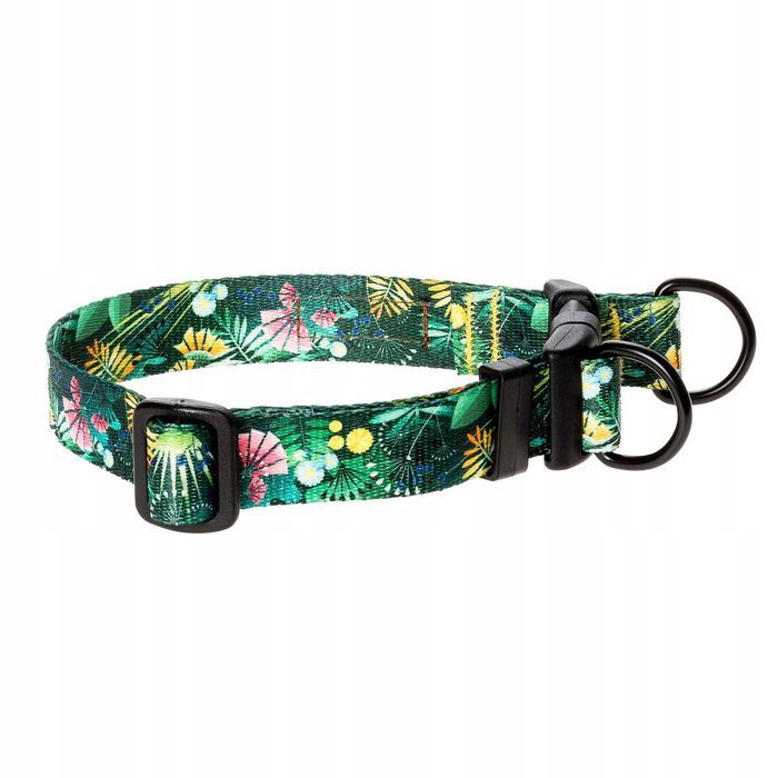 obroża dla małych piesków pinczer szpic bichon s 15 mm zielona nadruk