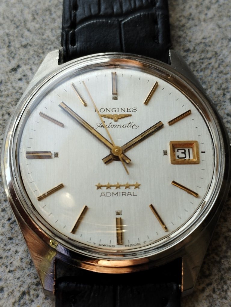 Oryginalny szwajcarski zegarek Longines Admirał