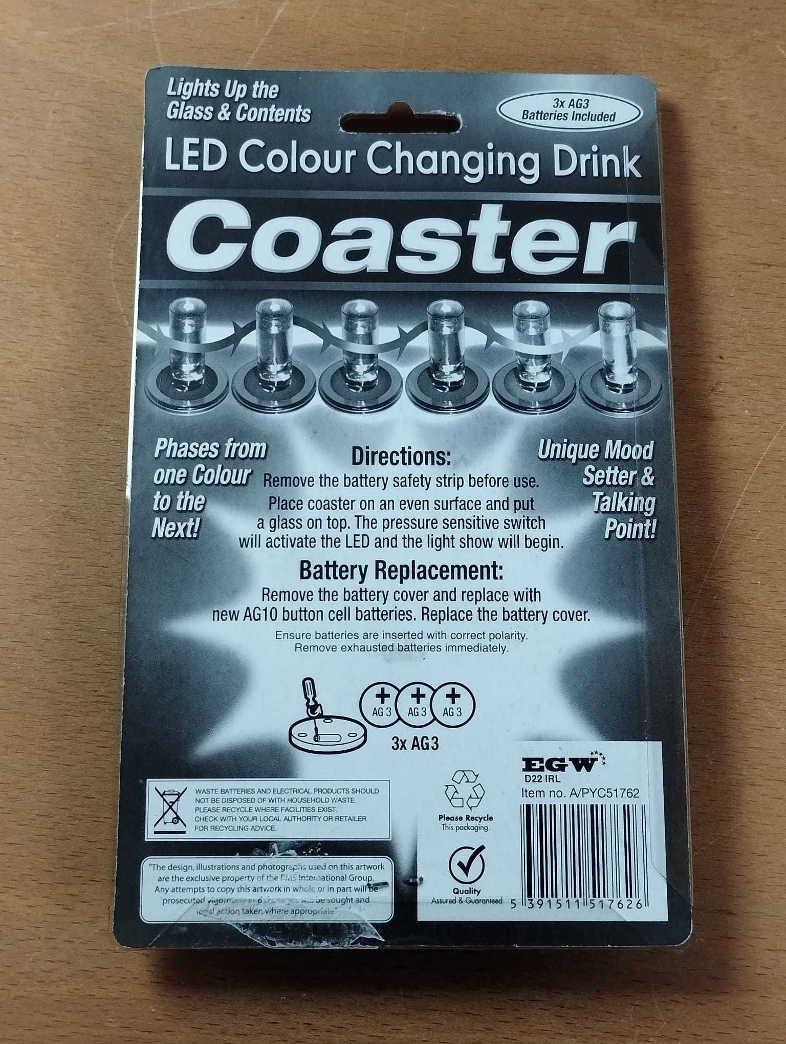 Base Bebida LED Colorida