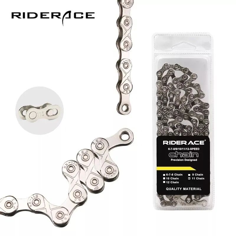 Łańcuch rowerowy RideRace 12s (5,4mm) 116 Silver SREBNY