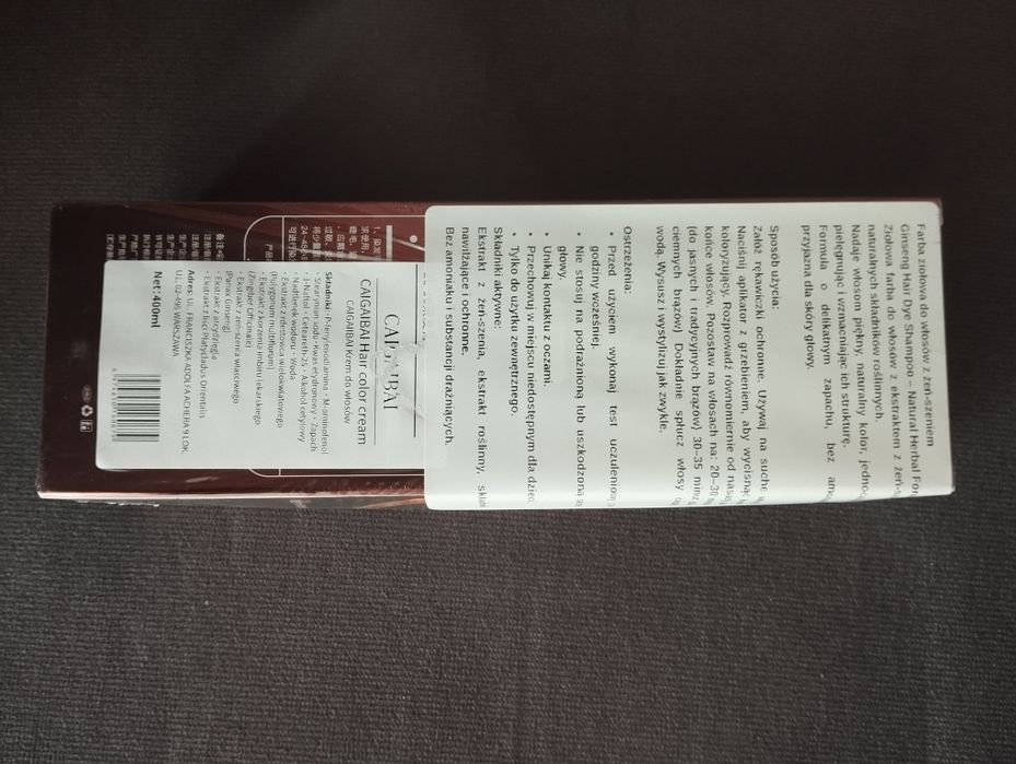 Farba do włosów z żen-szeniem Koreańska